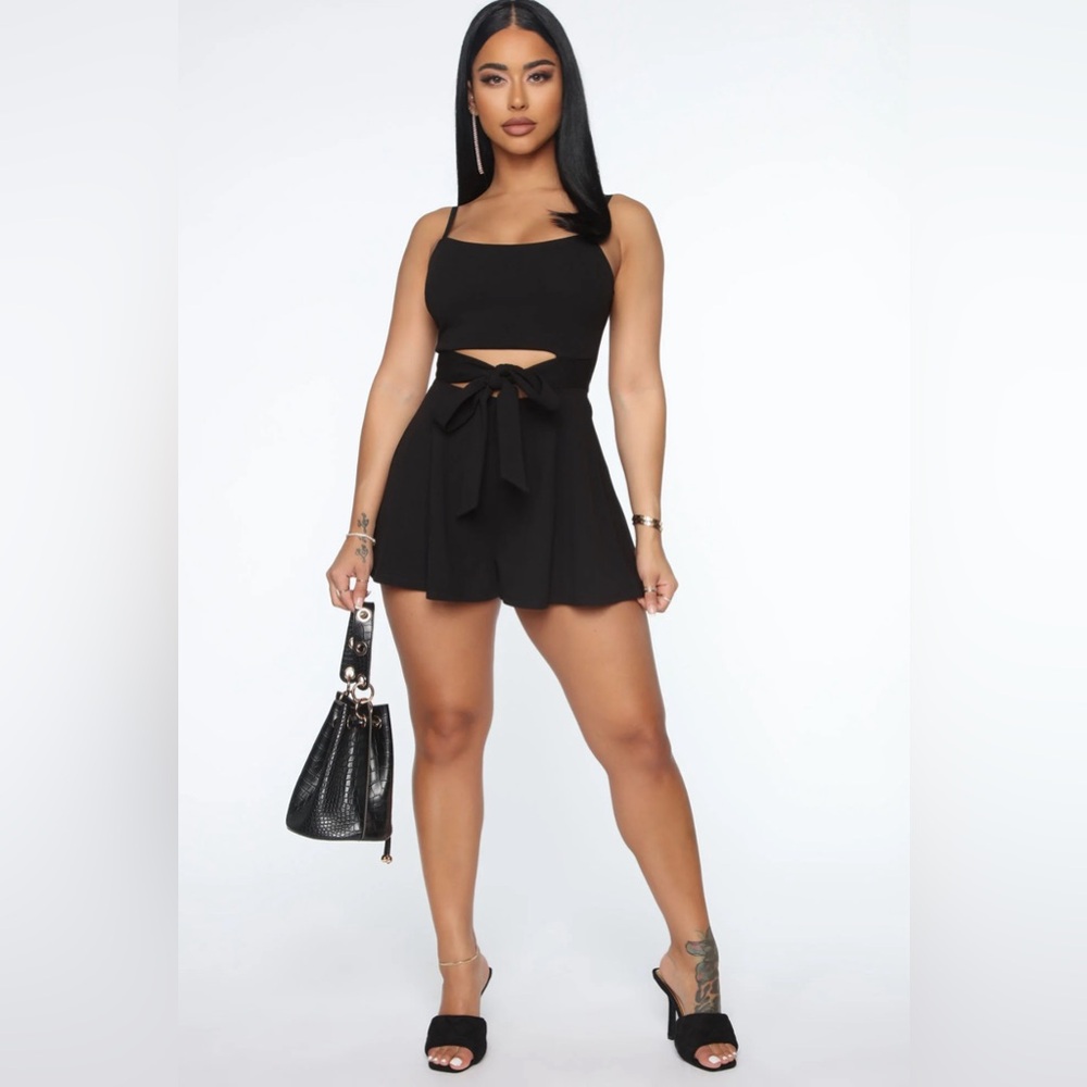 CUT THE TIE FRONT ROMPER